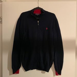 Felix & Hardy L blue sweater with elbow patches! 100% cotton, made in Turkey.